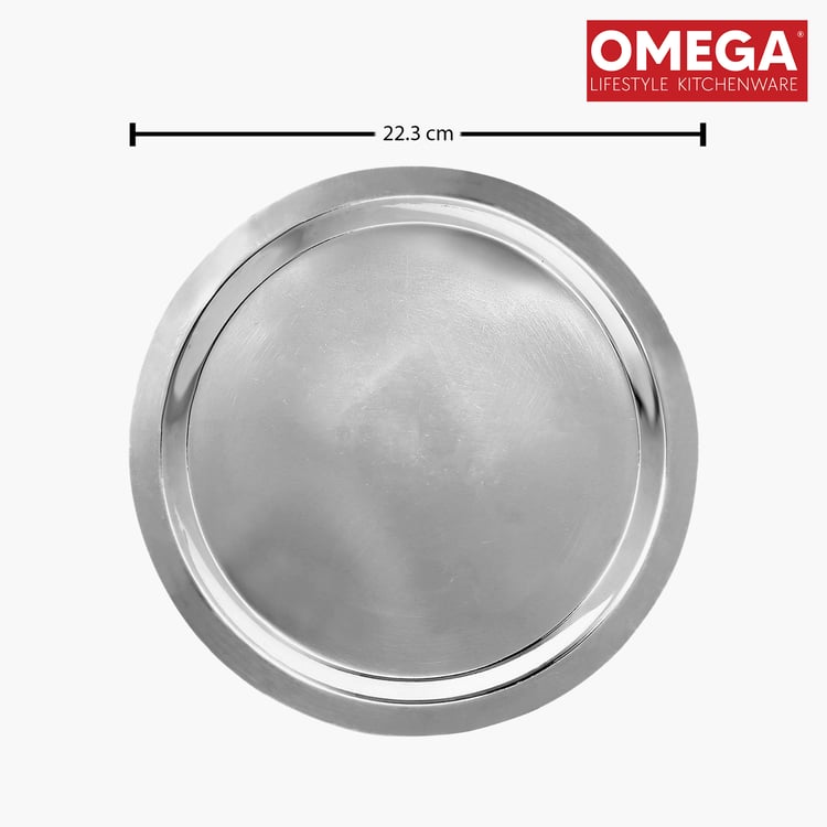 OMEGA Set of 2 Stainless Steel Tope Lid