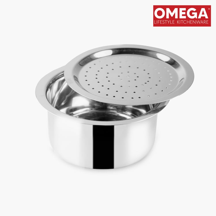 OMEGA Set of 2 Stainless Steel Multipurpose Tope Lid