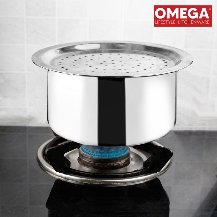 OMEGA Set of 2 Stainless Steel Multipurpose Tope Lid