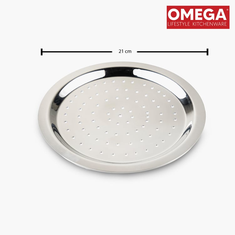 OMEGA Set of 2 Stainless Steel Multipurpose Tope Lid
