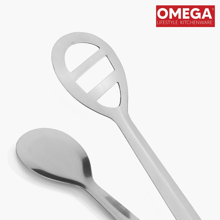 OMEGA Stainless Steel Slotted Tong