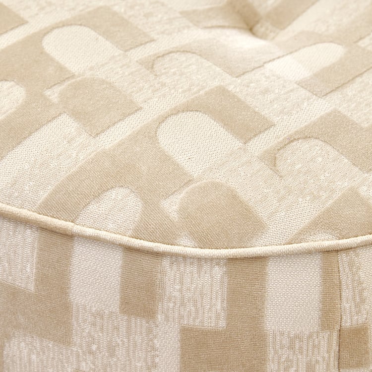 Evon Fabric Swivel Accent Chair with Cushion - Beige