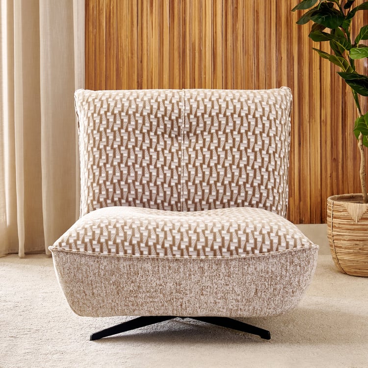 Rodie Fabric Swivel Accent Chair - Brown