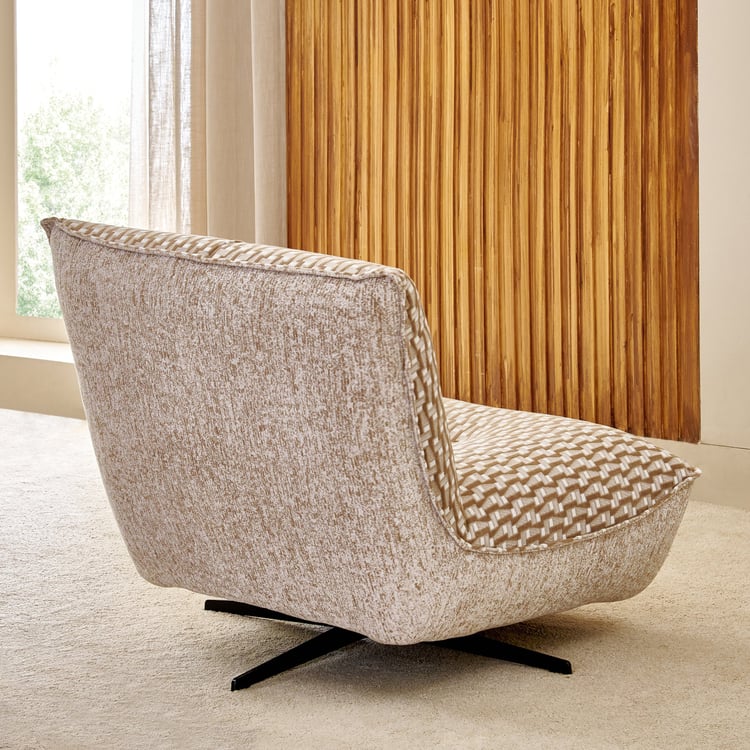 Rodie Fabric Swivel Accent Chair - Brown