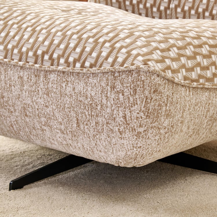 Rodie Fabric Swivel Accent Chair - Brown