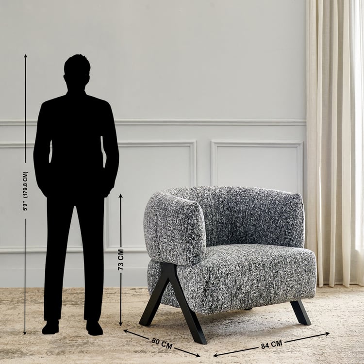 Sabina Fabric Accent Chair - Grey