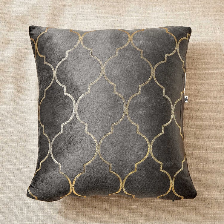 Corsica Dazzle Set of 2 Foil-Printed Cushion Covers - 40x40cm