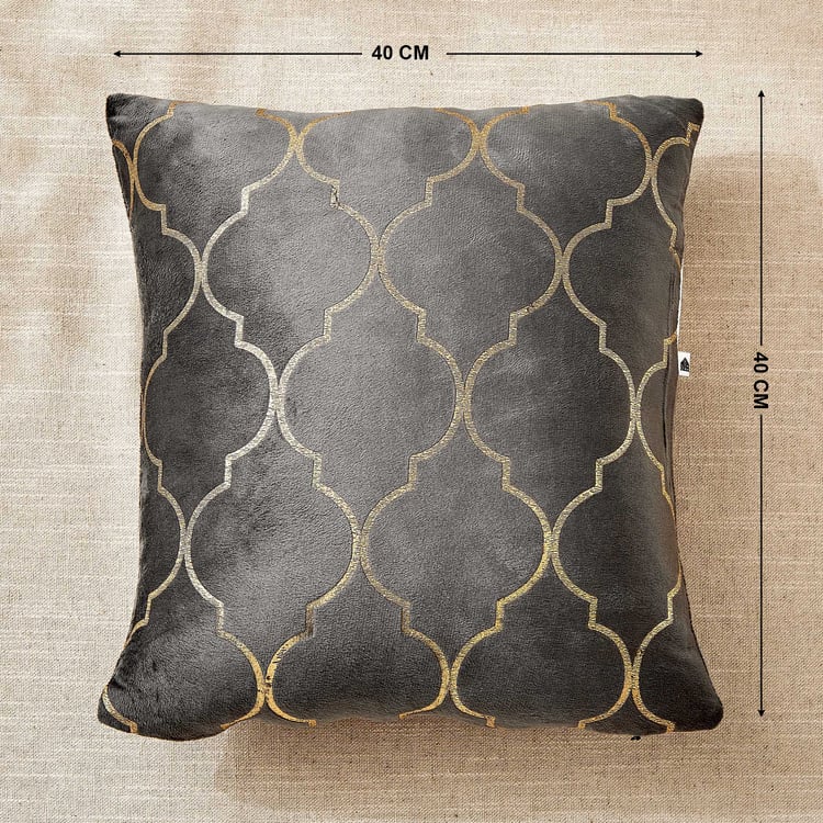 Corsica Dazzle Set of 2 Foil-Printed Cushion Covers - 40x40cm