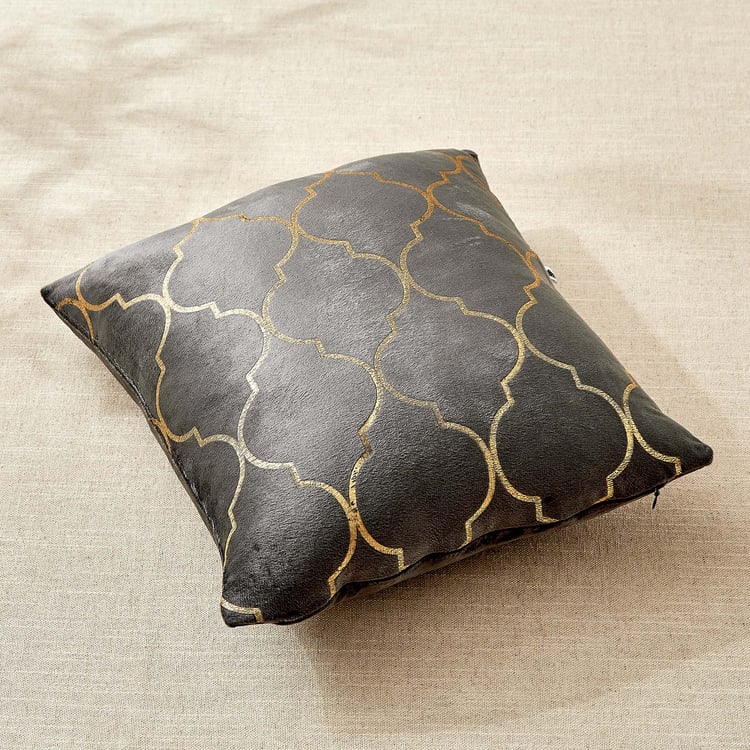 Corsica Dazzle Set of 2 Foil-Printed Cushion Covers - 40x40cm