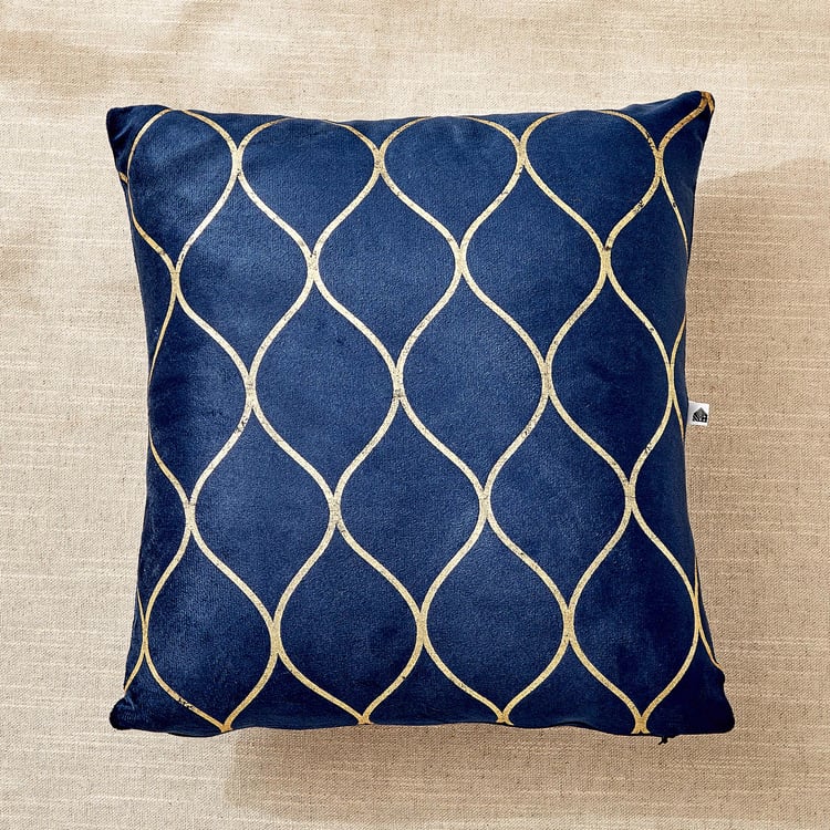 Corsica Dazzle Set of 2 Foil-Printed Cushion Covers - 40x40cm