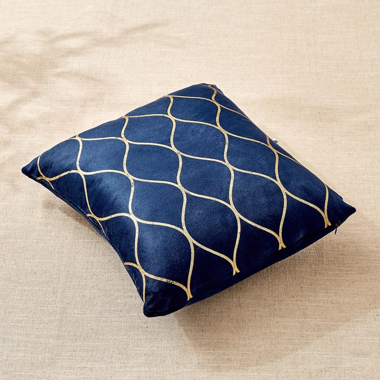 Corsica Dazzle Set of 2 Foil-Printed Cushion Covers - 40x40cm