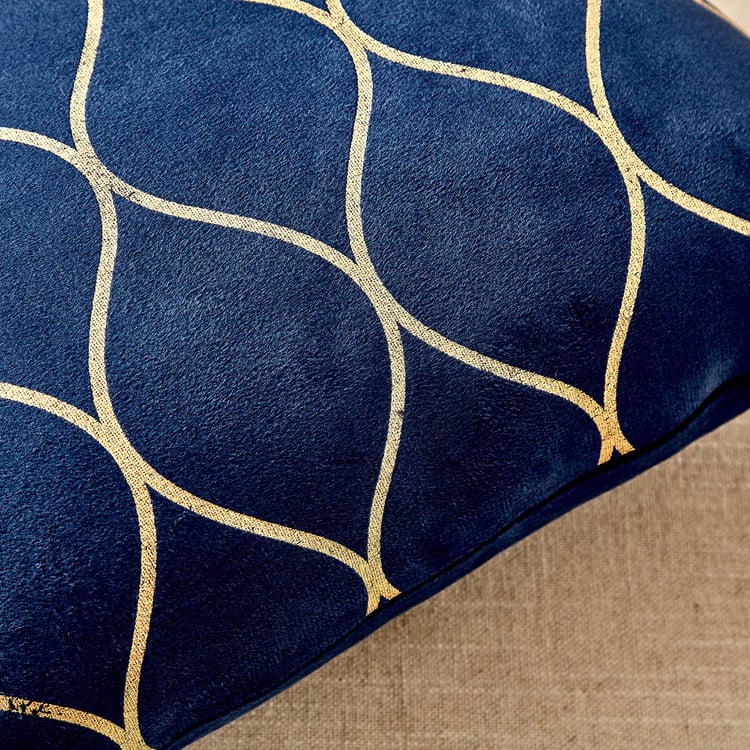 Corsica Dazzle Set of 2 Foil-Printed Cushion Covers - 40x40cm