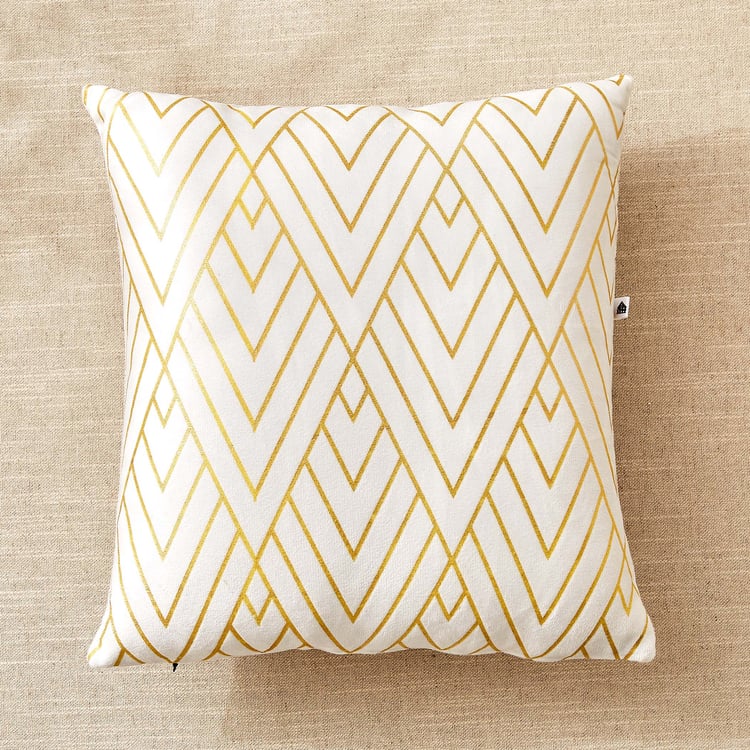 Corsica Dazzle Set of 2 Foil Printed Cushion Covers - 40x40cm