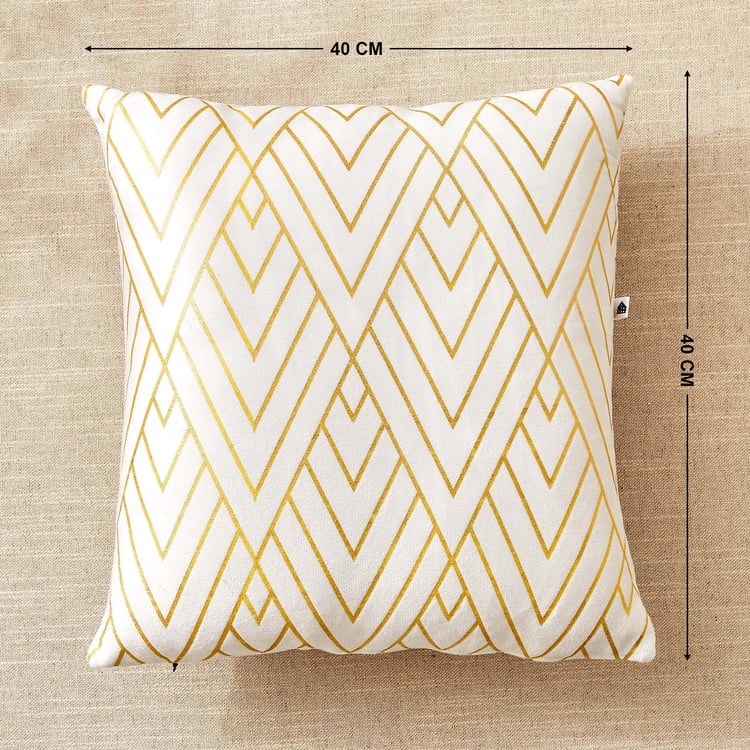 Corsica Dazzle Set of 2 Foil Printed Cushion Covers - 40x40cm