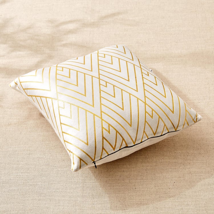 Corsica Dazzle Set of 2 Foil Printed Cushion Covers - 40x40cm