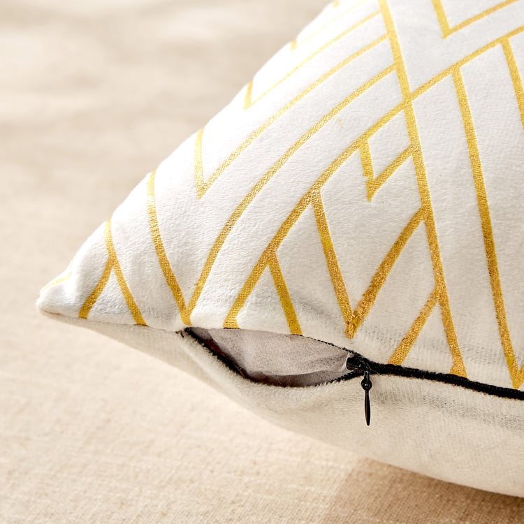Corsica Dazzle Set of 2 Foil Printed Cushion Covers - 40x40cm