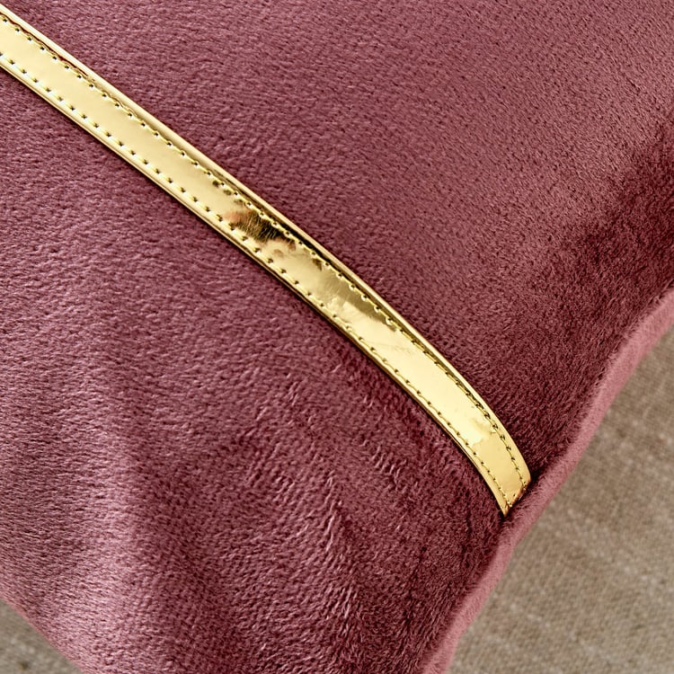 Corsica Gleam Lace Appliqued Filled Cushion - 40x40cm