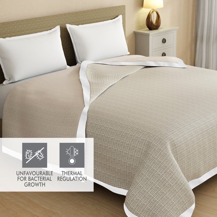 BOUTIQUE LIVING Zen Living Tencel Printed Reversible Double Dohar