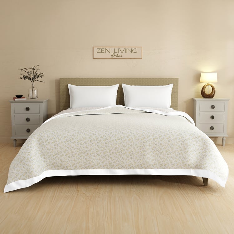 BOUTIQUE LIVING Zen Living Tencel Printed Reversible Double Dohar