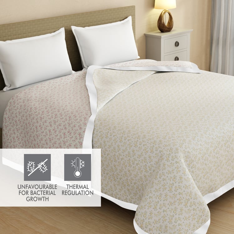 BOUTIQUE LIVING Zen Living Tencel Printed Reversible Double Dohar