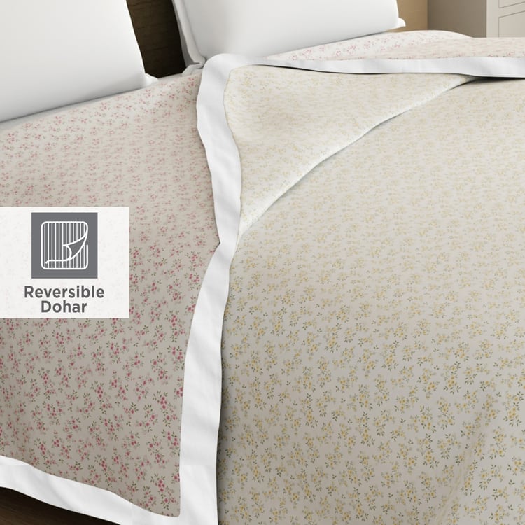 BOUTIQUE LIVING Zen Living Tencel Printed Reversible Double Dohar