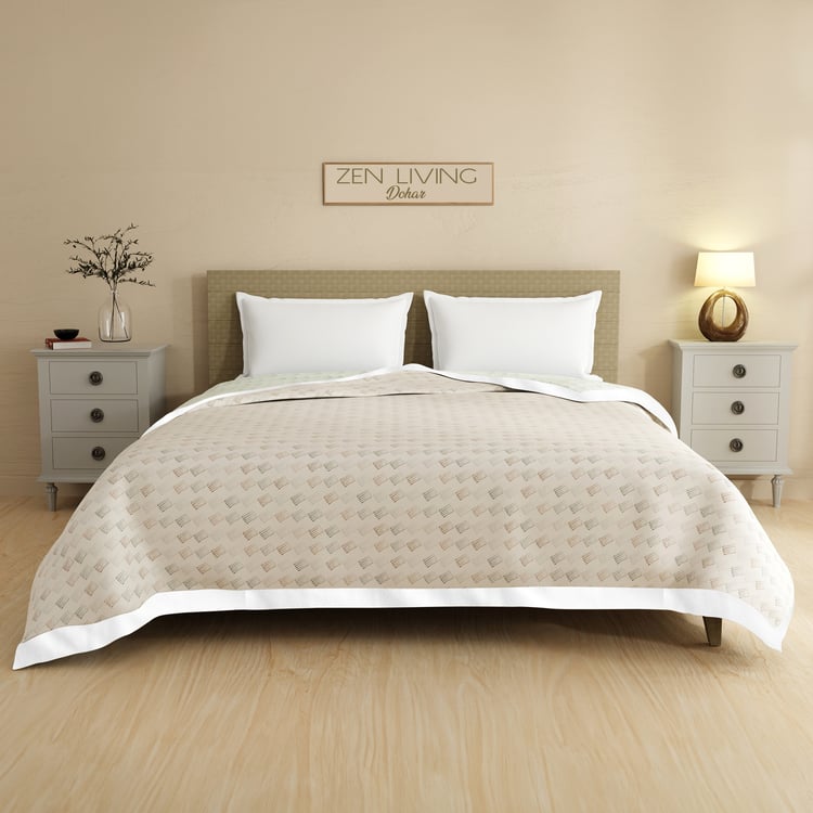 BOUTIQUE LIVING Zen Living Tencel Printed Reversible Double Dohar