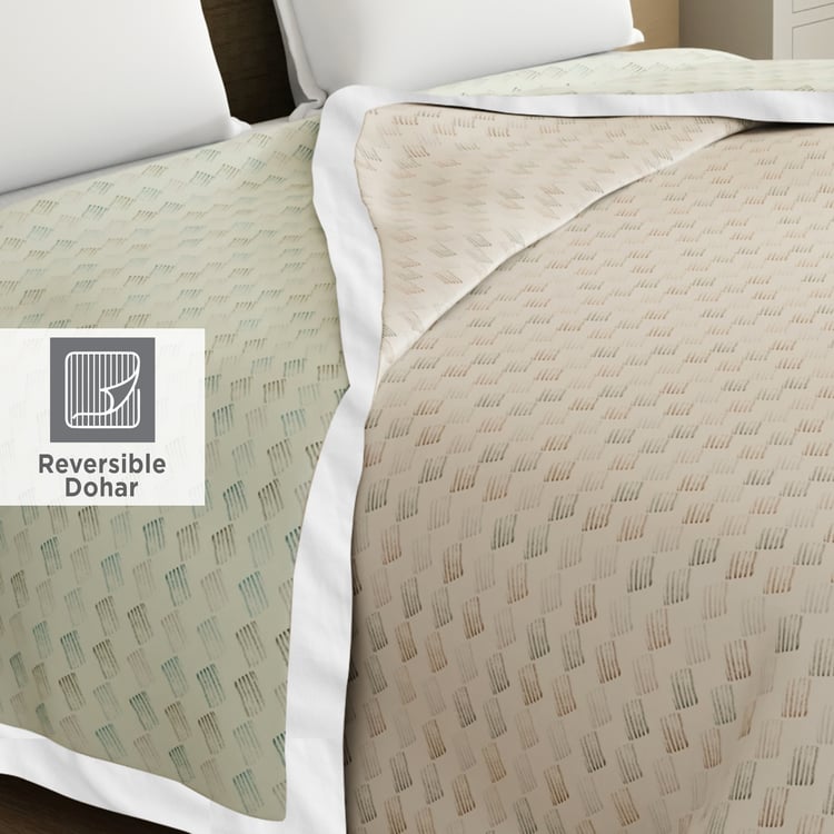 BOUTIQUE LIVING Zen Living Tencel Printed Reversible Double Dohar