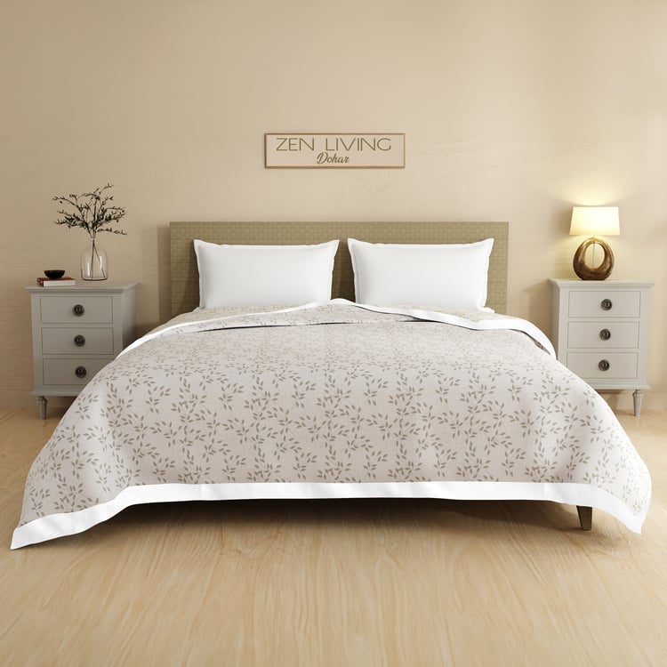 BOUTIQUE LIVING Zen Living Tencel Printed Reversible Double Dohar