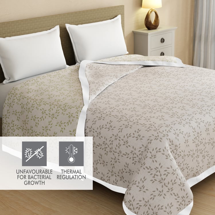 BOUTIQUE LIVING Zen Living Tencel Printed Reversible Double Dohar