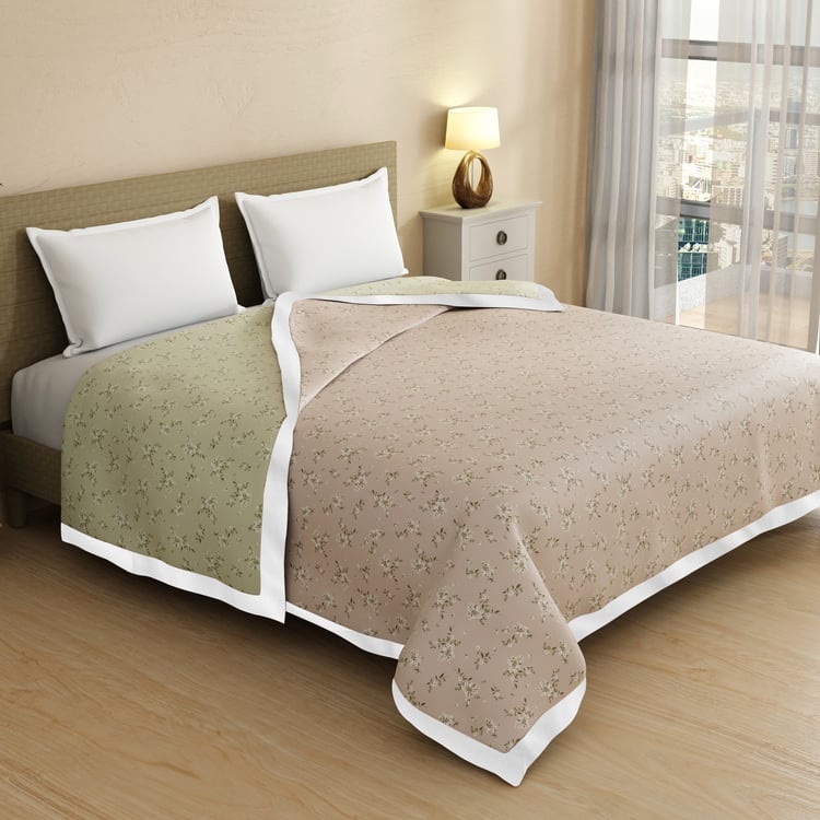 BOUTIQUE LIVING Zen Living Tencel Floral Print Reversible Double Dohar