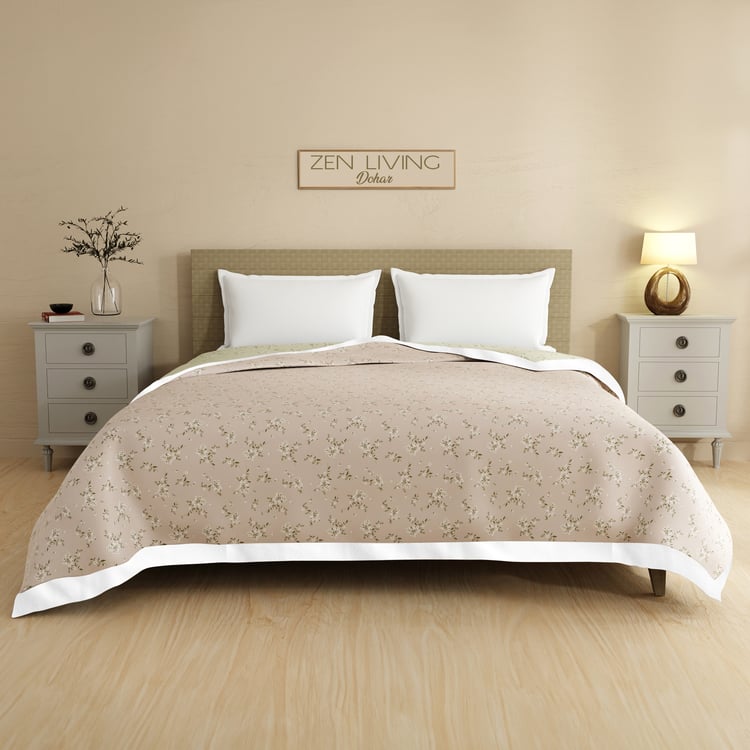 BOUTIQUE LIVING Zen Living Tencel Floral Print Reversible Double Dohar