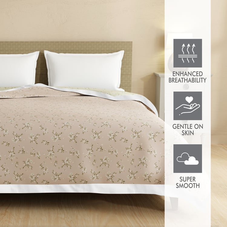 BOUTIQUE LIVING Zen Living Tencel Floral Print Reversible Double Dohar