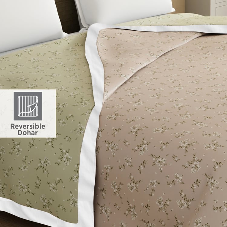 BOUTIQUE LIVING Zen Living Tencel Floral Print Reversible Double Dohar