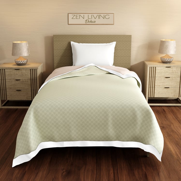 BOUTIQUE LIVING Zen Living Tencel Geometric Print Reversible Single Dohar