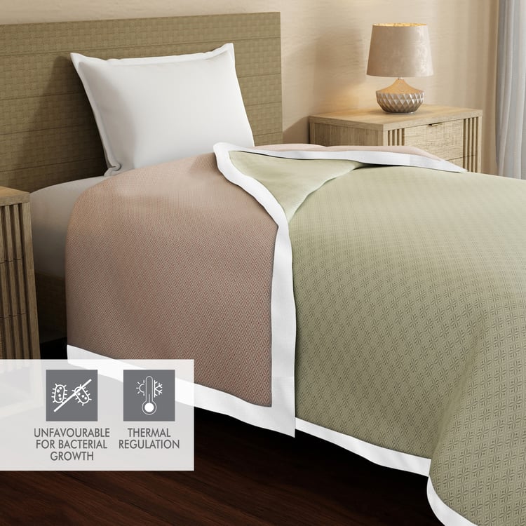 BOUTIQUE LIVING Zen Living Tencel Geometric Print Reversible Single Dohar