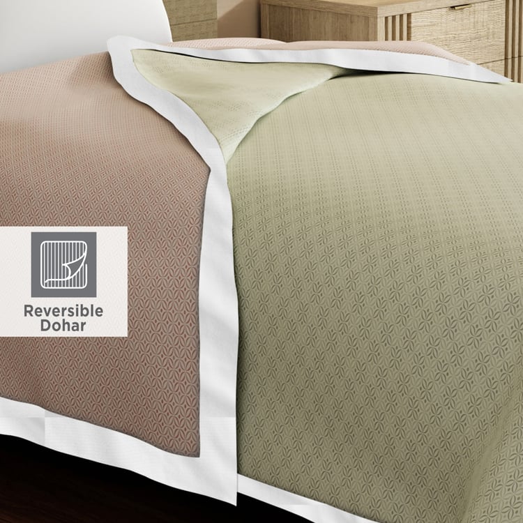 BOUTIQUE LIVING Zen Living Tencel Geometric Print Reversible Single Dohar
