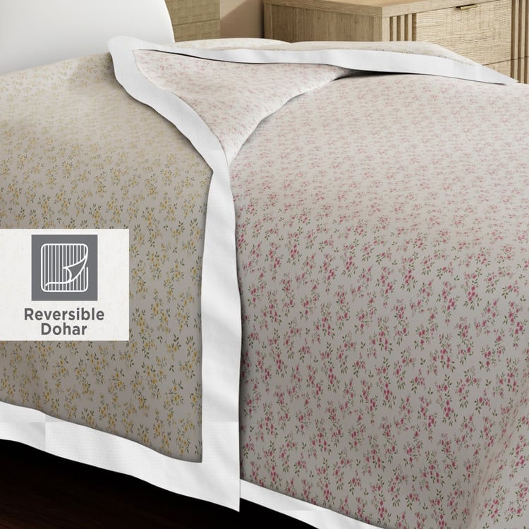 BOUTIQUE LIVING Zen Living Tencel Floral Print Reversible Single Dohar
