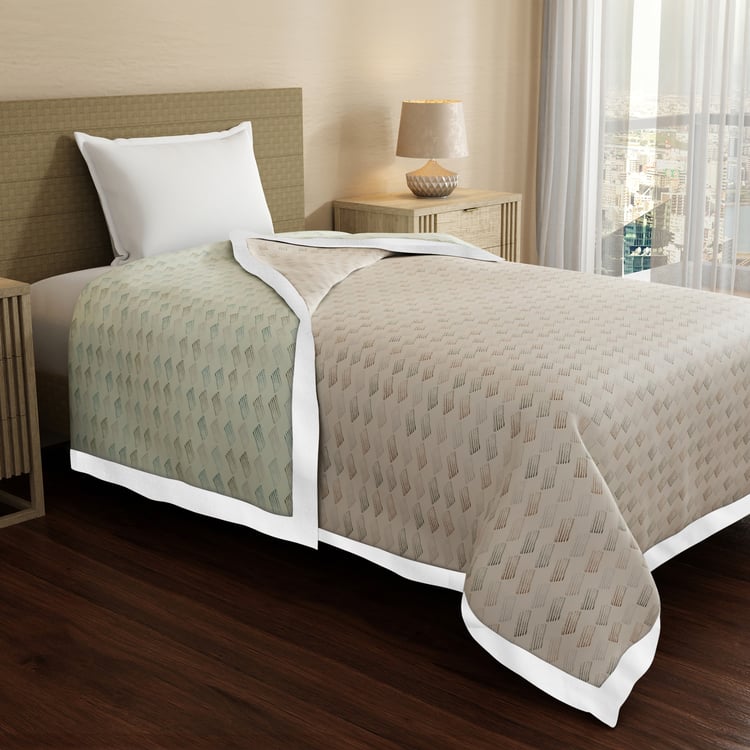 BOUTIQUE LIVING Zen Living Tencel Geometric Print Reversible Single Dohar