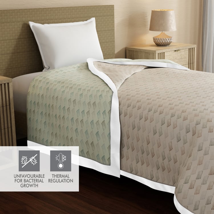 BOUTIQUE LIVING Zen Living Tencel Geometric Print Reversible Single Dohar