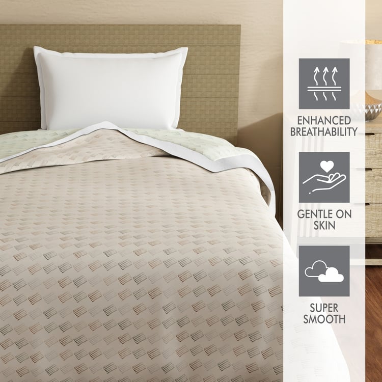 BOUTIQUE LIVING Zen Living Tencel Geometric Print Reversible Single Dohar