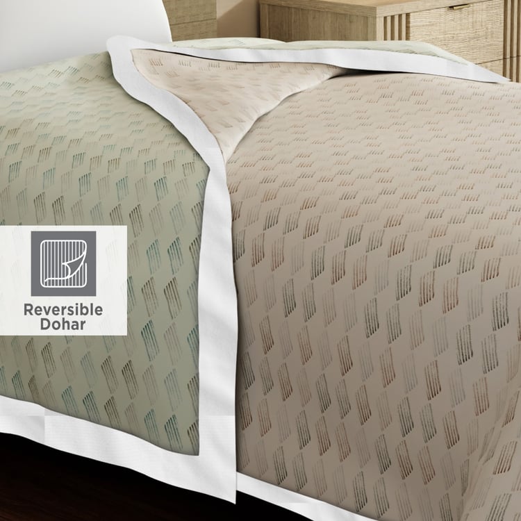 BOUTIQUE LIVING Zen Living Tencel Geometric Print Reversible Single Dohar