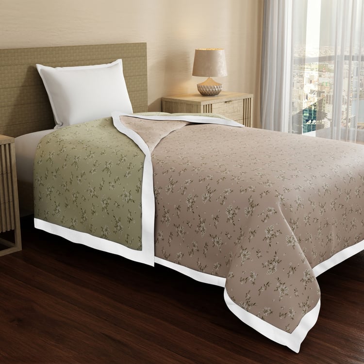 BOUTIQUE LIVING Zen Living Tencel Floral Print Reversible Single Dohar