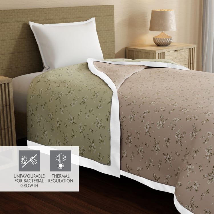 BOUTIQUE LIVING Zen Living Tencel Floral Print Reversible Single Dohar