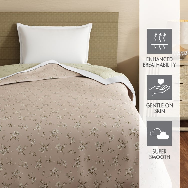 BOUTIQUE LIVING Zen Living Tencel Floral Print Reversible Single Dohar