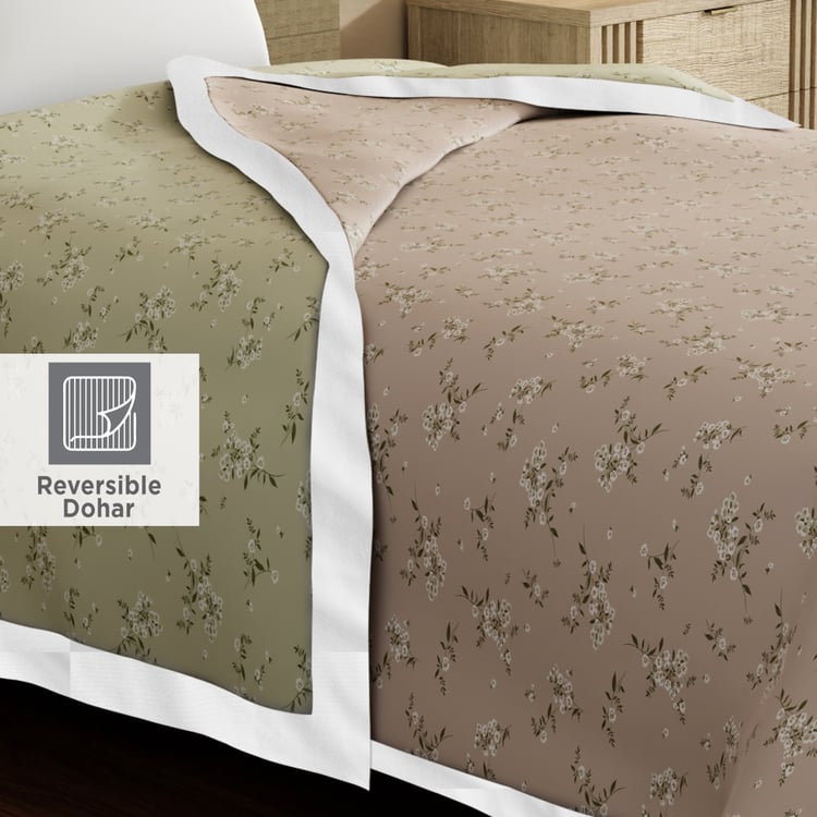 BOUTIQUE LIVING Zen Living Tencel Floral Print Reversible Single Dohar