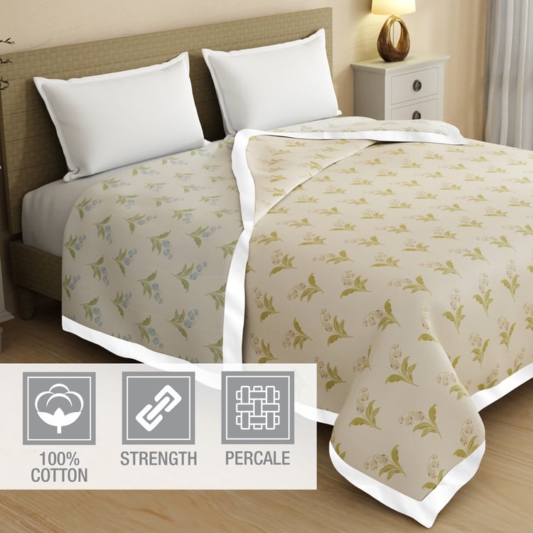 BOUTIQUE LIVING Valatia Cotton Floral Print Reversible Double Dohar