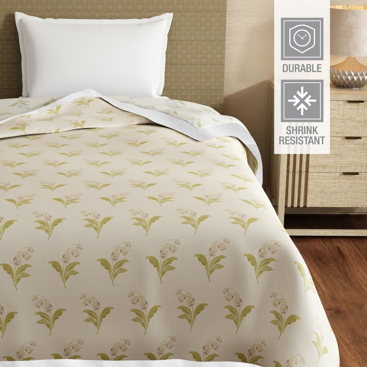 BOUTIQUE LIVING Valatia Cotton Floral Print Reversible Single Dohar