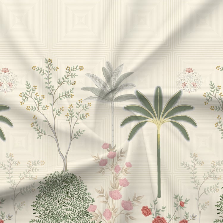 BOUTIQUE LIVING Gardenia Augusta Cotton 300TC Floral Print 3Pcs Super King Bedsheet Set