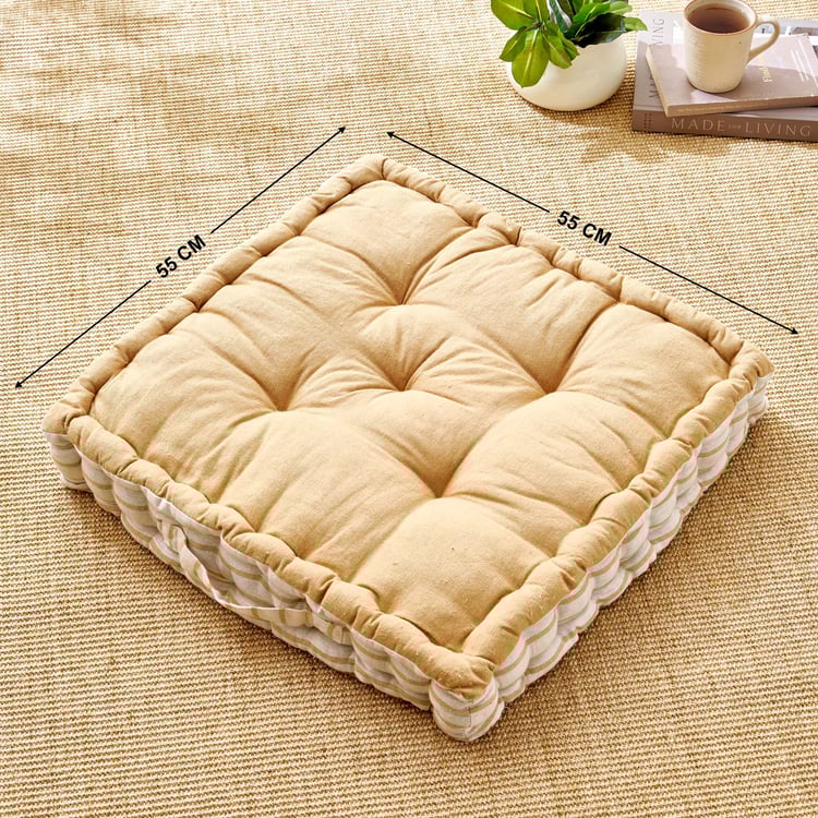 Nomad Orbit Monolith Gusset Striped Floor Cushion - 55x55cm