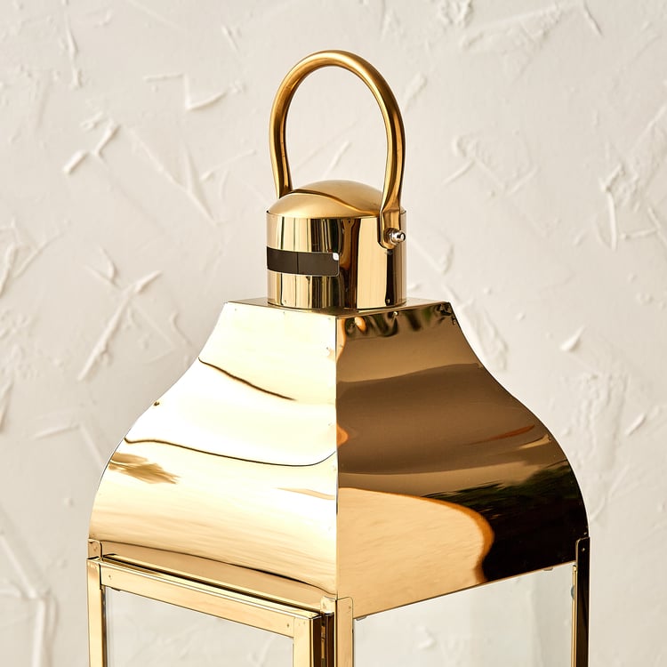 Selena Steel and Glass Lantern - Medium